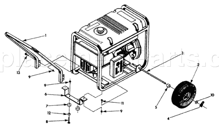 Page F Diagram and Parts List for 9861-0  Briggs and Stratton Generator